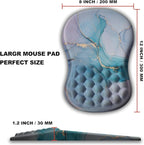 Mouse Pad Wrist Support, Ergonomic Mouse Pad with Massage Dot, Comfortable Computer Mouse Pad for Laptop, Wrist Rest Pain Relief Mousepad with Non-Slip PU Base for Office & Home, 12 x 8 in