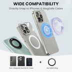 Magnetic Silicone Ring Grip Phone Holder, Loop Grip Phone Holder,Magnetic Phone Loop,Magsafe Phone Grip,Compatible with Magsafe for iPhone 16/15/14/13/12 Series (Purple Sparkle)