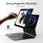for iPad Air 13 inch case Keyboard M3 2025 & M2 2024,Magic Keyboard for iPad Pro 12.9 (6th,5th,4th,3rd Gen),Magnetic Attach,Multi-Gesture Trackpad,7-Color Backlit,Shortcut Keys,Black