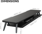 Fenge Dual Monitor Stand, Monitor Stands Riser for 2 monitors, 42.5 Inch Wood Desk Shelf with Storage Organizer and Cable Management for Office Desk Accessories