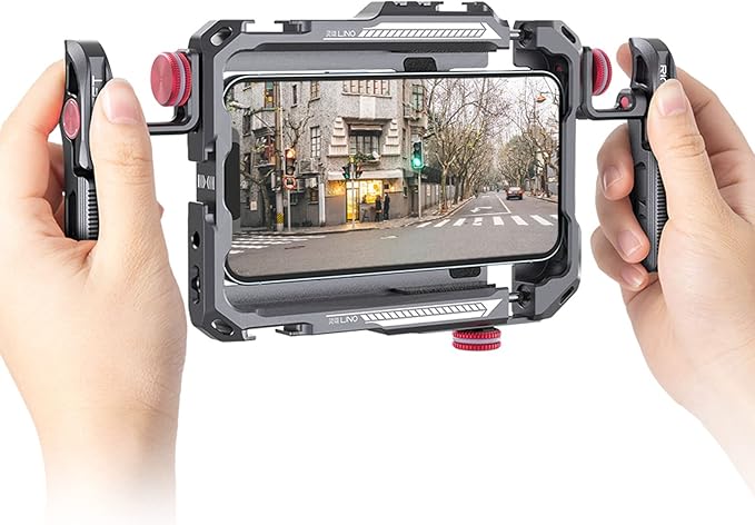 ULANZI Smartphone Video Rig with Handle, LINO Filmmaking Case Aluminum Alloy Phone Video Stabilizer Grip Tripod Mount for Video Maker Videographer with Cold Shoe for iPhone 16 15 Mini Pro Max 8 Plus