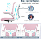 Drafting Chair, Tall Office Chair with Flip-up Armrests Executive Ergonomic Computer Standing Desk Chair, Office Drafting Chair with Lumbar Support and Adjustable Footrest Ring
