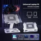 IMMOENUC Laptop Cooling Stand with Peltier Cooler Adjustable Height & Angle, Whisper-Quiet Aluminum Thermoelectric Cooler for 12-19 Inch Laptops, MacBook/Dell/HP/Lenovo Fast Cooling Notebook