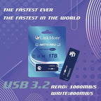 LinkMore NR770 1TB USB 3.2 Gen2 Flash Drive, Read Speed up to 1000MB/s, Write Speed up to 800MB/s, Thumb Drive