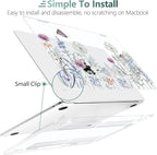 TWOLSKOO Compatible with M4 MacBook Air 15 inch Case 2025-2023 Released Model M4 A3241 M3 A3114 M2 A2941, Plastic Hard Shell & Screen Protector & Keyboard Cover & Type C Adapter, Dandelions