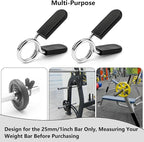 AccEncyc Spring Clip Collars 1 Inch Olympic Barbell Clamps Dumbbell Clips Weight Bar Clips for Weightlifting, Powerlifting, Strength Training