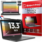 Magnetic Laptop Privacy Screen 13.3 Inch 16:9 - Removable Computer Privacy Filter Shield and Protector
