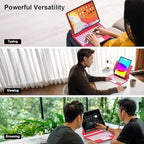 for iPad 11th (A16) & 10th Generation Case with Keyboard – Magic-Style Magnetic – Floating Cantilever Stand - Multi-Touch Trackpad Keyboard Case for iPad 11 inch 2025&10th Gen 10.9 inch (Rose Red)