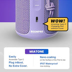 MIATONE Portable Bluetooth Speaker 36W Stereo Sound Bass Boost, 24H Playtime, Bluetooth 5.3 TWS Pairing Girl Friend Gifts for Woman(Purple)