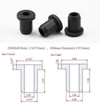 40 pcs 3/16" Drill Hole，1/8" ID Black Silicone Top hat Rubber Grommets for Wiring，Automotive，Firewall，Hole Plug，Desk，Screw，Water and Gas Pipe，Drain，House Siding，Cable Bushing，Glass，Wire Plug