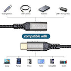 short type c extension cable 1.65ft/0.5M,240W PD Fast Charging 20 Gbps usb c 3.2 gen 2 extension cable ,c cable male to female, Compatible with laptop, docking station, charger extension cable