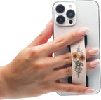 LOVEHANDLE PRO Premium Phone Grip - Silicone Phone Strap - Magnetic Phone Mount and Kickstand for Smartphone and Tablet - Sunflower Bouquet