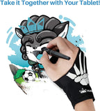 HUION Skeleton Artist Glove for Graphic Drawing Tablet Pad Monitor Painting, Paper Sketching, Suitable for Left and Right Hand