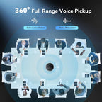 Tenveo VLGroup All-in-One 4K Conference PTZ Camera with Bluetooth Speakerphone System 12X Optical Zoom Wide View Angle Lens Works with Zoom Skype Teams for Room Remote Meeting