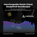 Linsoul Kefine Klean in Ear Monitor,10mm DLC Diaphragm Dynamic Driver HiFi Earphones,Wired Gaming Earbuds,Replaceable Nozzles,Detachable Silver-Plated Cable for Audiophile (with Mic Type-C, Black)