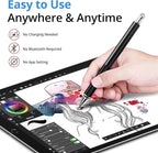 Capacitive Stylus Pen (4 Pack), Universal Stylist Pens 2 in 1 Precision Series Fine Point Disc Touch Screen for iPhone/iPad/Android/Tablet and All Screens
