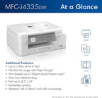 Brother MFC-J4335DW INKvestment Tank Wireless All-in-One Color Inkjet Printer, Up to 1-Year of Ink in-Box, Duplex Printing, Mobile and Cloud Print, Works with Alexa