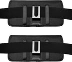 Nylon Cell Phone Holster for Cricket Vision Plus, Icon 2, Influence, Google Pixel 5a, 6, 6a, LG Harmony 4 G7 G8 K40 K22 - Horizontal Case Canvas Waist Carrying Pouch with Belt Clip/Loops, Black