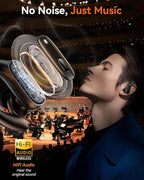 Wireless Earbuds, Sports Bluetooth 5.4 Headphones, Ear Buds with ENC Noise Canceling Mic, 80Hr Playtime Earphones, Palm-Sized, LED Power Display, IPX7 Waterproof Headset for Workout Running, Black