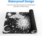Magic Astrology Extended Big Mouse Pad Large, Gaming Mouse Pad Desk Pad,31.5x11.8 Inch Long Computer Keyboard Mouse Mat Black Mousepad with 3mm Non-Slip Base and Stitched Edge for Gaming and Office
