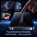 Screen Protector for iPhone 16 Pro Max Blue Light Block,Military-Grade Shatterproof HD Tempered Glass with Easy Installation Tray,Touch Sensitive, 9H Hardness, Anti-Scratch,2 Pack