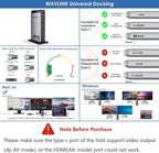 WAVLINK USB C DisplayLink Docking Station 15 in 1 with 3 HDMI,Laptop Docking Station Triple Monitor 4K60Hz,for M1 M2 M3 Mac and Windows,5 USB Ports, 2DP,Ethernet Port, Audio/Mic, SD/TF