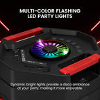 Pyle Portable Bluetooth PA Speaker - 400W Dual 8” Rechargeable Indoor/Outdoor BT Karaoke Audio System-Party Lights, LED Display, FM/AUX/MP3/USB/SD, 1/4" in,Handle, Wheels-Wireless Mic, Remote Control