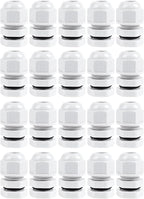 XHF 20 Pcs 1/4 Inch IP68 Strain Relief Nylon Cord Grip NPT Cable Glands Adjustable UL Listed and RoHS Compliant (Grey)