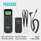 Compatible with Canon Wireless Shutter Remote - Intervalometer and Timer (EOS R5, 10D, 6D, 1D, 1Ds, 1D Mark IV, 1D Mark II)
