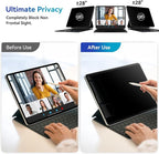 Magnetic Privacy Screen Protector Compatible with iPad Pro 12.9 Inch 2018 2020 2021 2022, Removable Anti Glare Blue Light Bubble-Free Black Security Protector Private Filter
