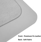 PU Leather Desk Pad Protector Gaming Mouse Pad Non Slip Desk Mat for Keyboard and Mouse Waterproof Desk Writing Pad for Office and Home Desk Accessories(Gray, 35.4 * 17.7)