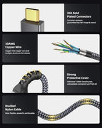Maxonar 16.5FT Thunderbolt 4 Cable with 20Gbps Data Sync/100W Charging and 4K@60Hz for Thunderbolt 4/3, USB4, and USB C Devices