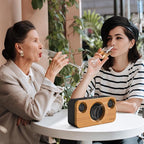 Bluetooth Speaker with Deep Bass, 40W(Peak) Wireless Portable Speaker with AUX, TF Card, Stereo Sound Wood Home Audio Sync up to 100 Bluetooth 5.3 Speakers for Home Party, Outdoor Camping
