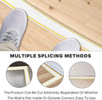 10ft Large White Floor Cord Cover, Self-2" (W) x 0.6"(H), Cable Cavity:0.8"(W) x 0.4"(H), Adhesive Power Cable Protector, Silicone Cord Protector, Cord Management, Cord Concealer and Cable Hider