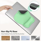 TECKNET Gel Mouse Pad with Wrist Rest, Ergonomic Office Mousepad with Wrist Support - Non-Slip & Smooth Surface Comfortable Desk Accessories Mat for Office, Gaming and Study - Green