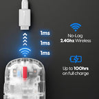 Pulsar Gaming Gears - Super Clear Limited Edition: X2H Mini Wireless Gaming Mouse, Symmetrical, Ultra Lightweight 1.83 oz (52g), PAW3395 26k DPI Optical Sensor, Optical Switch (Mini, Super Clear)