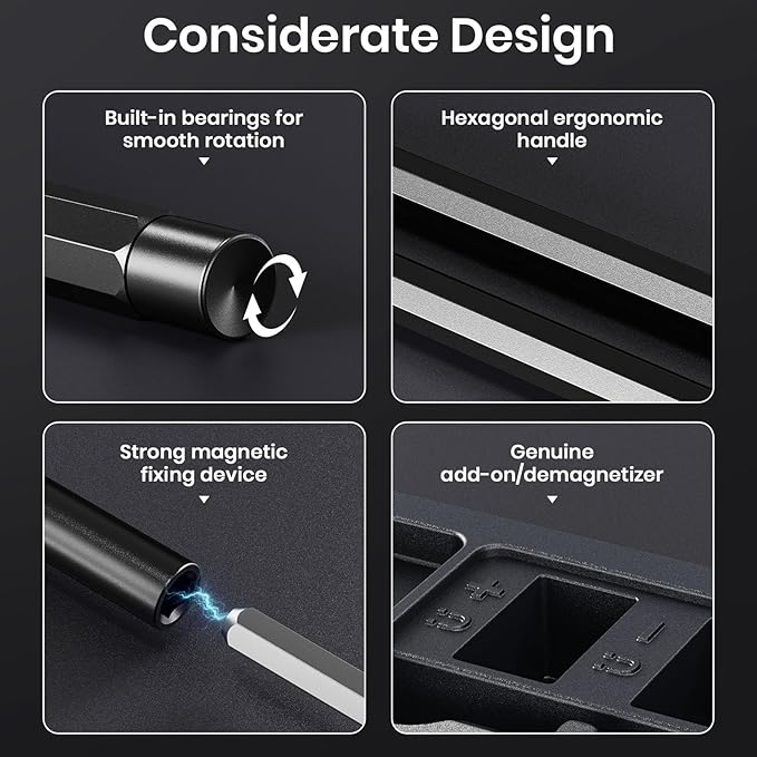 38-in-1 Precision Screwdriver Set,Mini Professional Magnetic Pads Tiny Repair Tool Kit for Macbook,Computer,Laptop,iPhone, PS4,PS5,Xbox, Switch,Eyeglasses,Watch,Ring Doorbell,Electronic,Gifts for Men