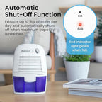 Pro Breeze Electric Mini Dehumidifier for Home (215 sq.ft) 16oz Capacity, Energy Efficient, No Noise, Compact and Portable for High Humidity in Kitchen, Bedroom, Bathroom, Basement, RV, Office, Garage