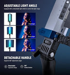 NEEWER RGB2 LED Tube Light Stick with Metal Barndoor, Handle, Touch Bar/APP/2.4G Control, Rechargeable Magnetic Handheld RGB Video Light, 2500K-10000K CRI98+ Dimmable Photography Lighting, 18 Scenes