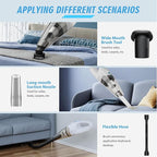 Handheld Vacuum Cordless, Hand Vacuum Cordless Rechargeable with LED Light/Multi Accessories,1.6lbs Car Portable Vacuum Cleaner for Pet Hair, Home, Car, Office