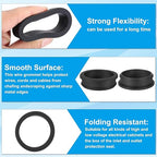 PATIKIL 50.6mm / 2 Inch Drill Hole,1-3/4 Inch ID Rubber Grommets, 3Pcs Top Hat Grommet for Wiring Eyelet Ring Gasket Automotive Firewall Cable Hole Plugs Wires Protection, Black