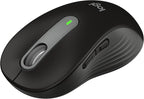 Logitech Wireless Mouse Signature M650 L Full Size - Large Hands, 2-Year Battery, Silent Clicks, Customizable Buttons, Bluetooth, PC/Mac/Chromebook - Black, Right-Handed, Large