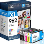 962XL Ink Cartridges Combo Pack Compatible for HP 962 Ink Cartridges Works with HP Officejet Pro 9015/9015e 9025/9025e 9020/9020e 9018/9018e 9010/9010e OfficeJet 9012/9012e (BK C M Y)