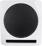 Rockville APM10W Active Studio Subwoofer in White, 10", 400W, MDF Wood, RCA/XLR/Optical, Front-Firing Port, Perfect for Studios and Music Production
