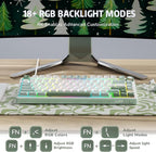 RK ROYAL KLUDGE R75 Mechanical Keyboard Wired with Volume Knob, 75% Keyboard Gasket Mounted, Hot Swappable, Creamy Sound, MDA Profile, PBT Keycaps