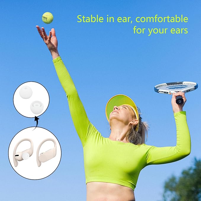 Ear Bud Covers Silicone Replacement Earbud Tips Compatible with Powerbeats Pro Beats Wireless Earphone Headphone Ear Tips 4 Pairs