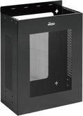 Tecmojo 2U Vertical/Horizontal Wall Mountable Server Rack, with Vented Enclosure for 19" IT Equipment, Cable Modems, Telecom, A/V, Black