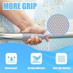 Rubber Grip Tape, Ultra-Thin Strong Adhesive Anti-Slip Waterproof Heat Resistant Wear-Resistant Cushion Pad, Making Handles or Contact Surfaces Safer, with Grip and Comfort (Gray, 2In x 10Ft)