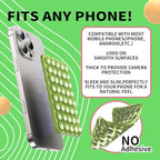 Octo Buddy Silicone Suction Cup Phone Mount Double Sided Sticky Phone Grip Backside Sucker for iPhone Android Hippers Grippy Strong Cell Phone Case Accessory Stuff Mirror Stick On (Green)