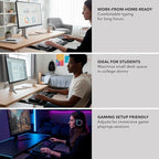Mount-It! Full Motion Under Desk Keyboard Tray with Wrist Rest | Height and Tilt Adjustable Ergonomic Slide Out Keyboard Platform with Swivel, Mouse Pad for Left or Right Setup